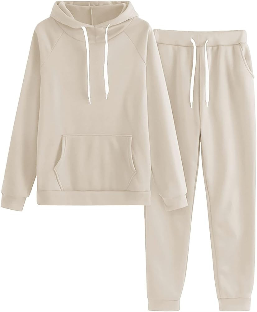 Women Two Piece Outfits Lounge Sets Y2k Hoodie Sweatshirt Pantsuits Fall Winter Tracksuit Sweatsu... | Amazon (US)