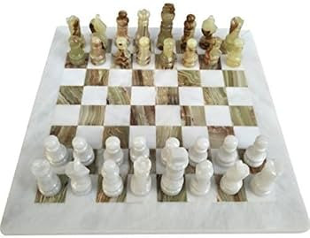 Handmade Staunton White and Green Onyx Marble 2 Player Chess Board Game Set | Non Go Board Game, ... | Amazon (US)