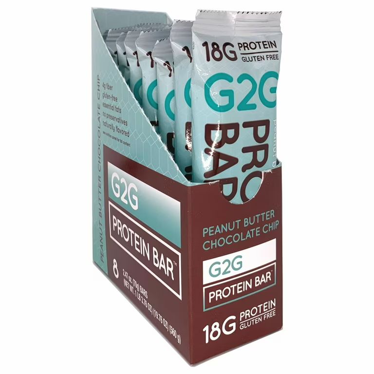 G2G Protein Bar, Peanut Butter Chocolate Chip, Gluten-Free, Clean Ingredients, Refrigerated for F... | Walmart (US)