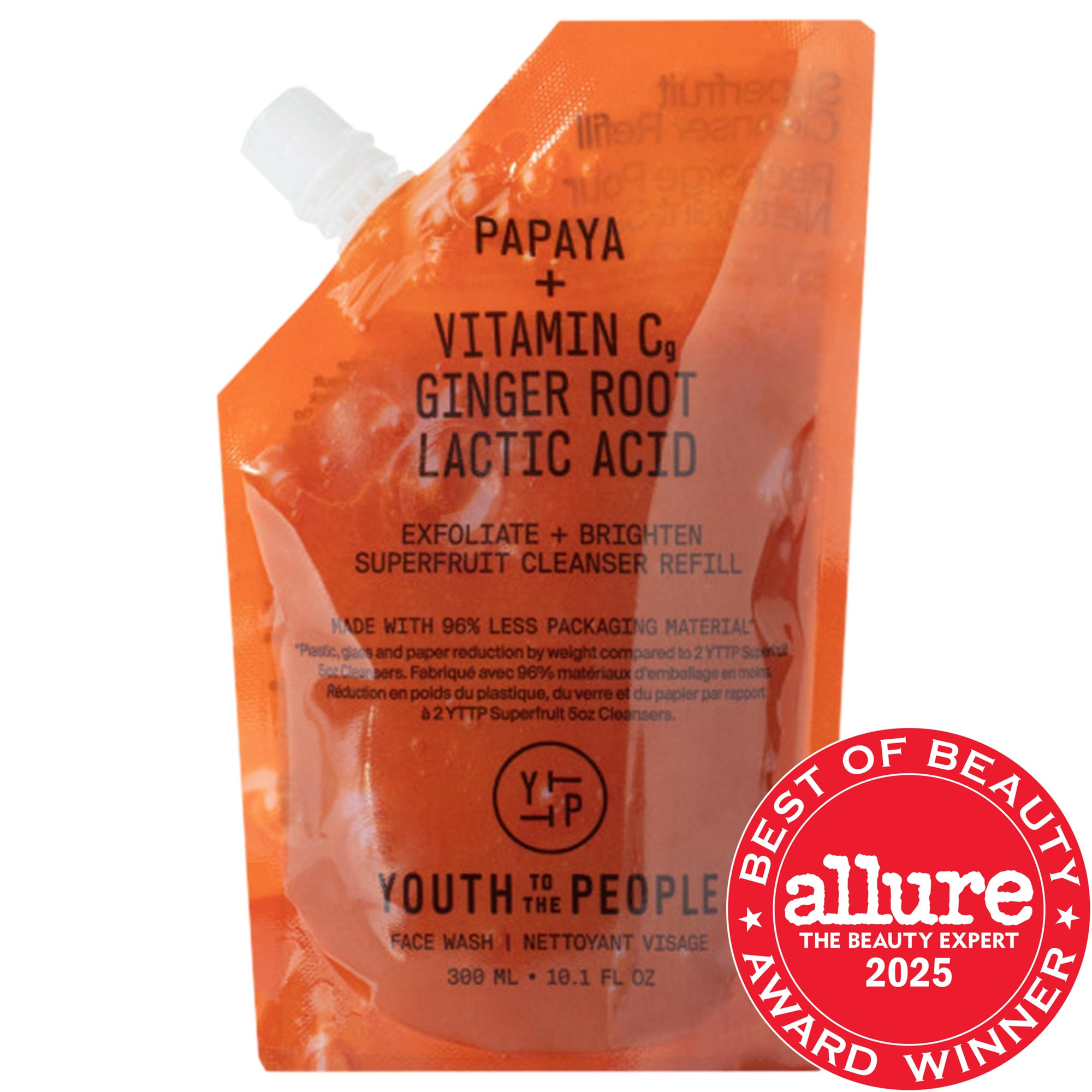 Youth To The People Superfruit Gentle Exfoliating Cleanser with Vitamin C + Papaya 10.1 oz/300 mL | Sephora (US)