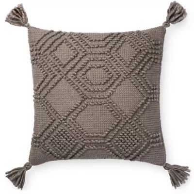 Magnolia Home Eleanor Square Throw Pillow in Grey | Bed Bath & Beyond
