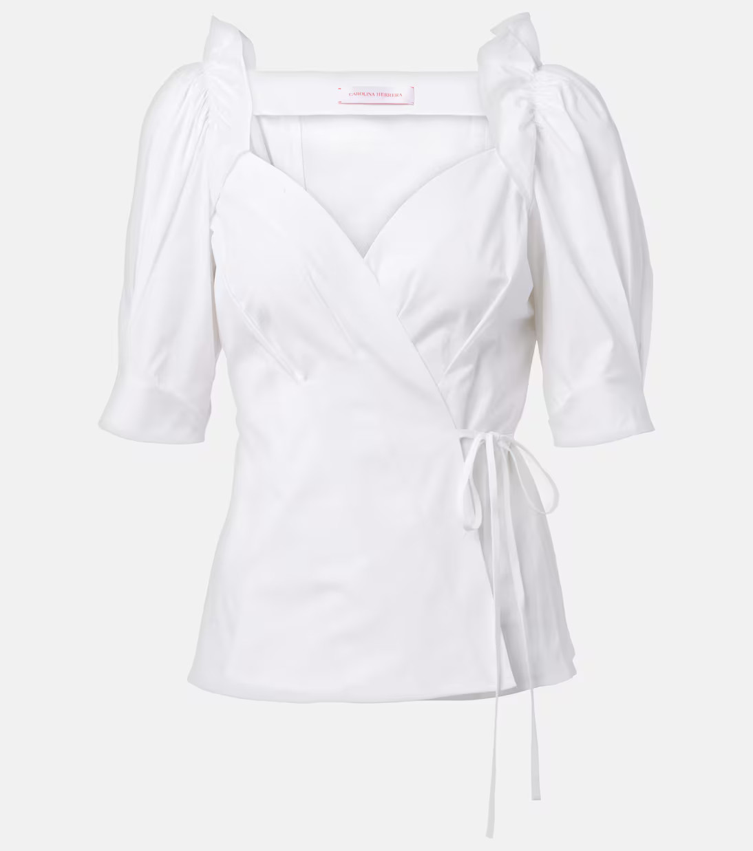 Cotton-blend wrap top | Mytheresa (UK)