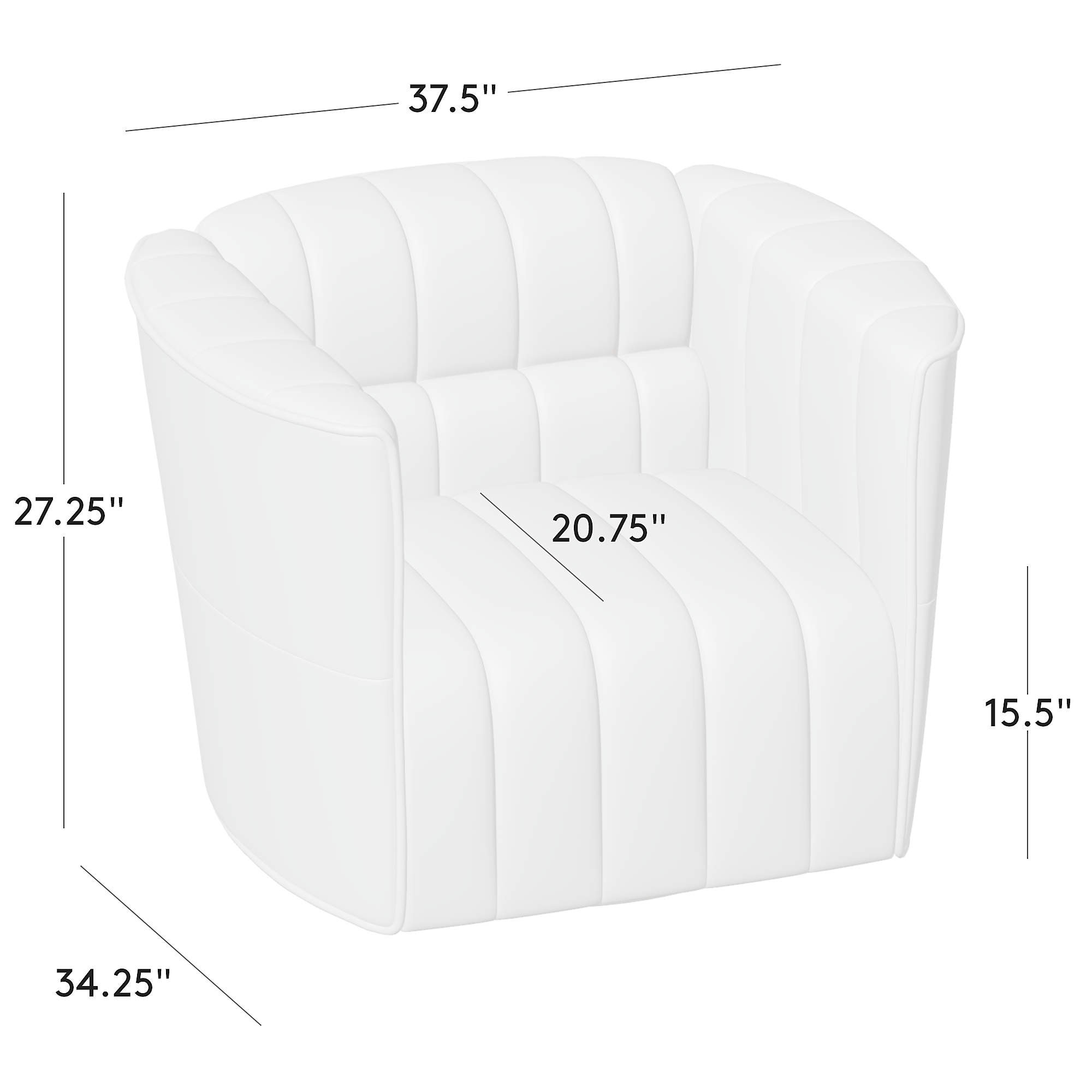 Ripple Ivory Performance Boucle Swivel Chair by Steen Østergaard | CB2 | CB2