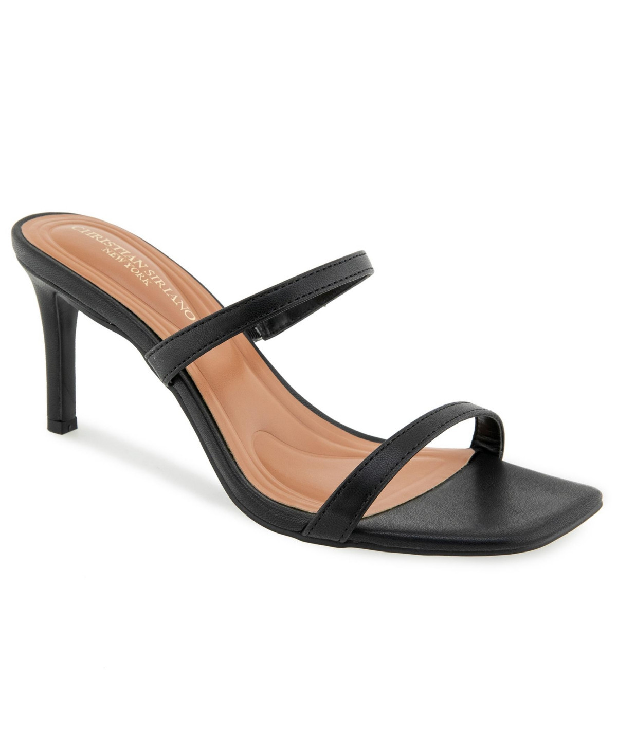 Christian Siriano Women's Salin Two Band Sandal - Black | Macy's