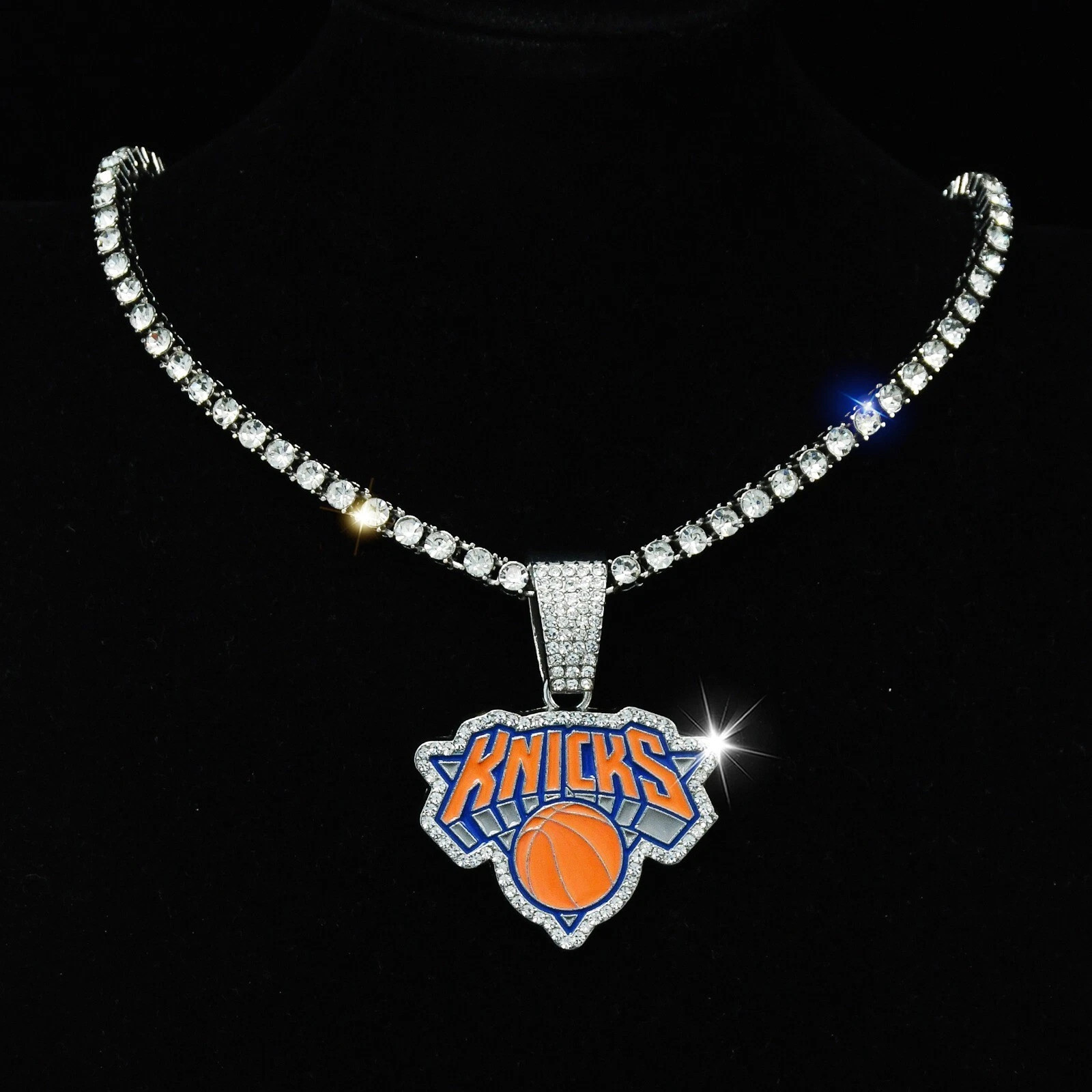 New York Knicks Iced-Out Chain Necklace – Gold & Silver Bling for Fans | eBay | eBay US