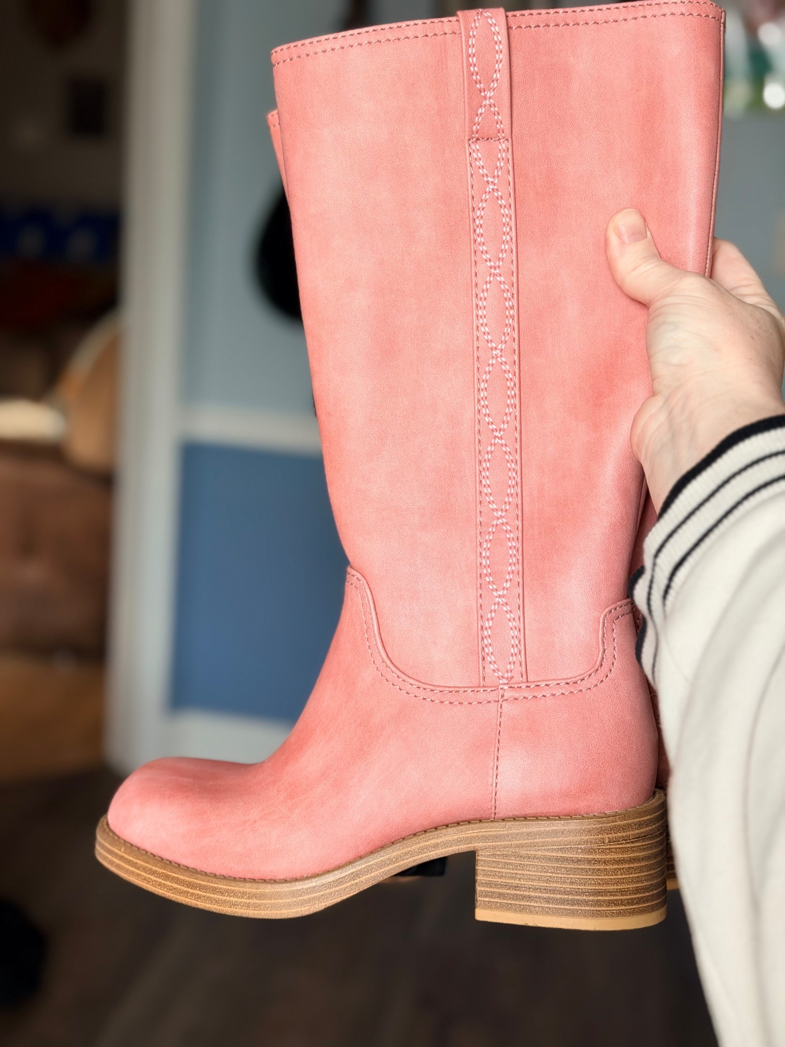 These pink campus-style boots are EVERYTHING 🩷

If you’ve been eyeing that viral tall campus boot silhouette but not the designer price… this is your look-for-less moment.

✔️ True to size
✔️ Comfortable stacked heel (actually walkable)
✔️ Structured shaft that holds its shape
✔️ The prettiest pink statement for spring

They give that classic 70s campus boot vibe that looks so good with denim, midi skirts, or a simple teacher outfit.

There were only 8 left in my size when I grabbed them, so I truly don’t think these will sit long.

There are no half sizes in these! I am an 8 1/2 and I got the eight. They fit, but aren’t as roomy as I like, but they will work! If you tend to like your shoes, a little more roomie, get the bigger size

pink campus boots • tall structured boots • 70s style boots • Walmart boots • designer inspired boots • spring statement shoes

#LTKSeasonal #LTKootd #LTKMidsize