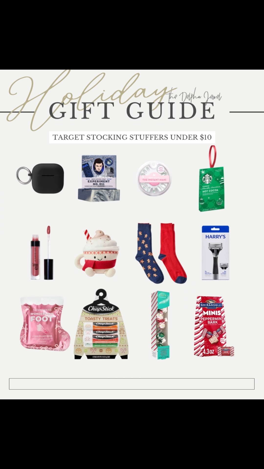 Target stocking stuffer ideas under $10! 

Gifts for him, gifts for her, target gifts, stocking stuffers, affordable gifts 

#LTKHoliday #LTKGiftGuide #LTKFindsUnder50