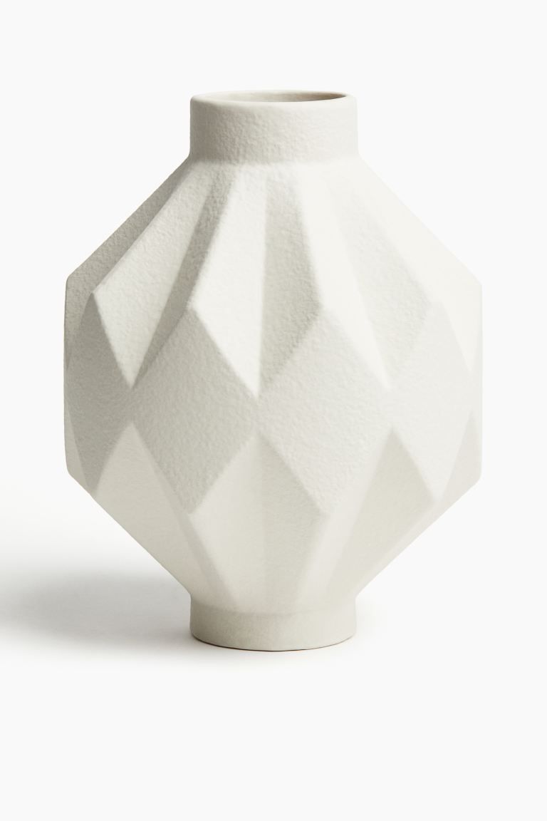 Tall Stoneware Vase - White - Home All | H&M US | H&M (US + CA)