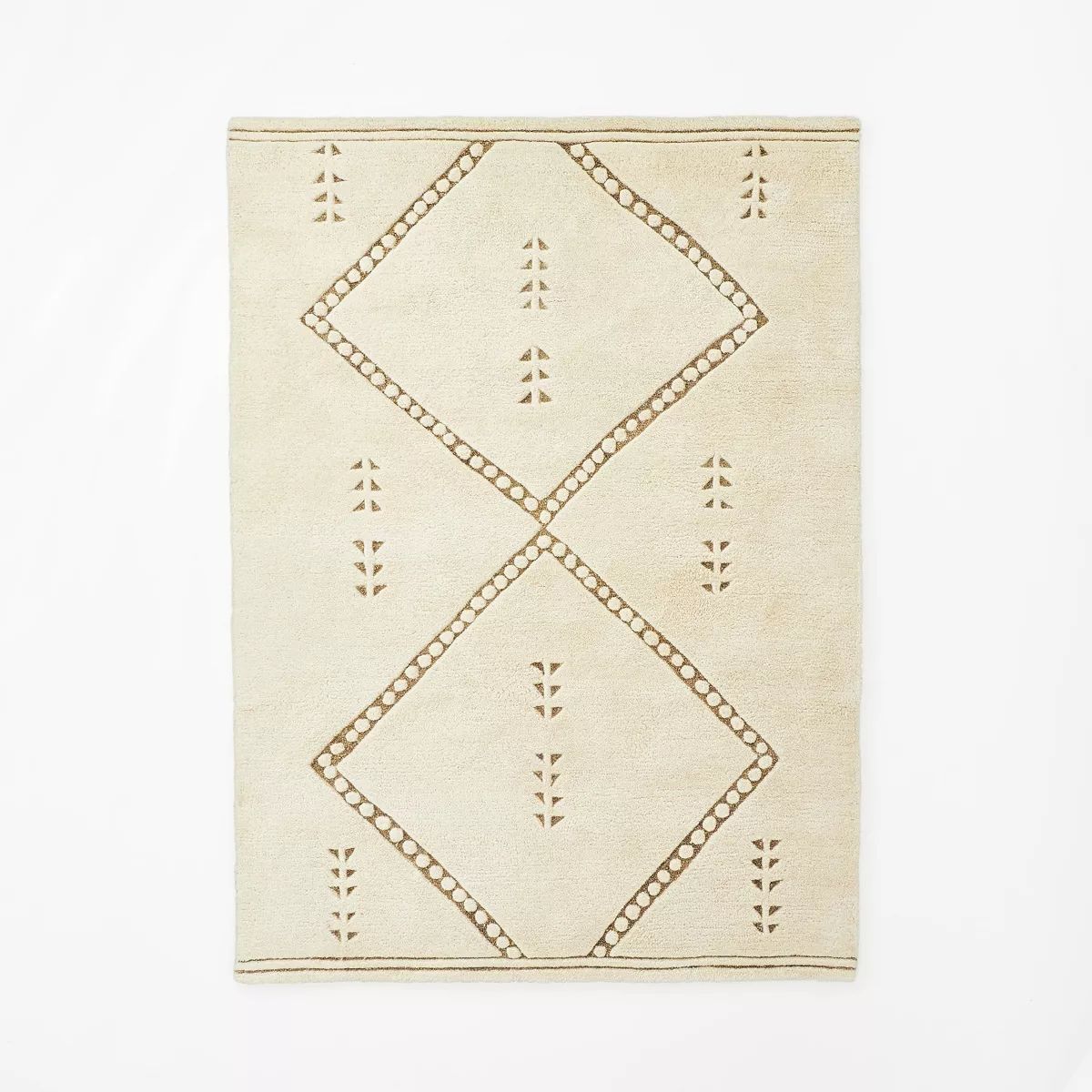 5'x7' Cedar Hills Plush Geo Print Rug Cream - Threshold™ designed with Studio McGee | Target