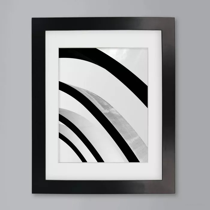 11" x 14" Wide Gallery Matted Frame Black - Made By Design™ | Target