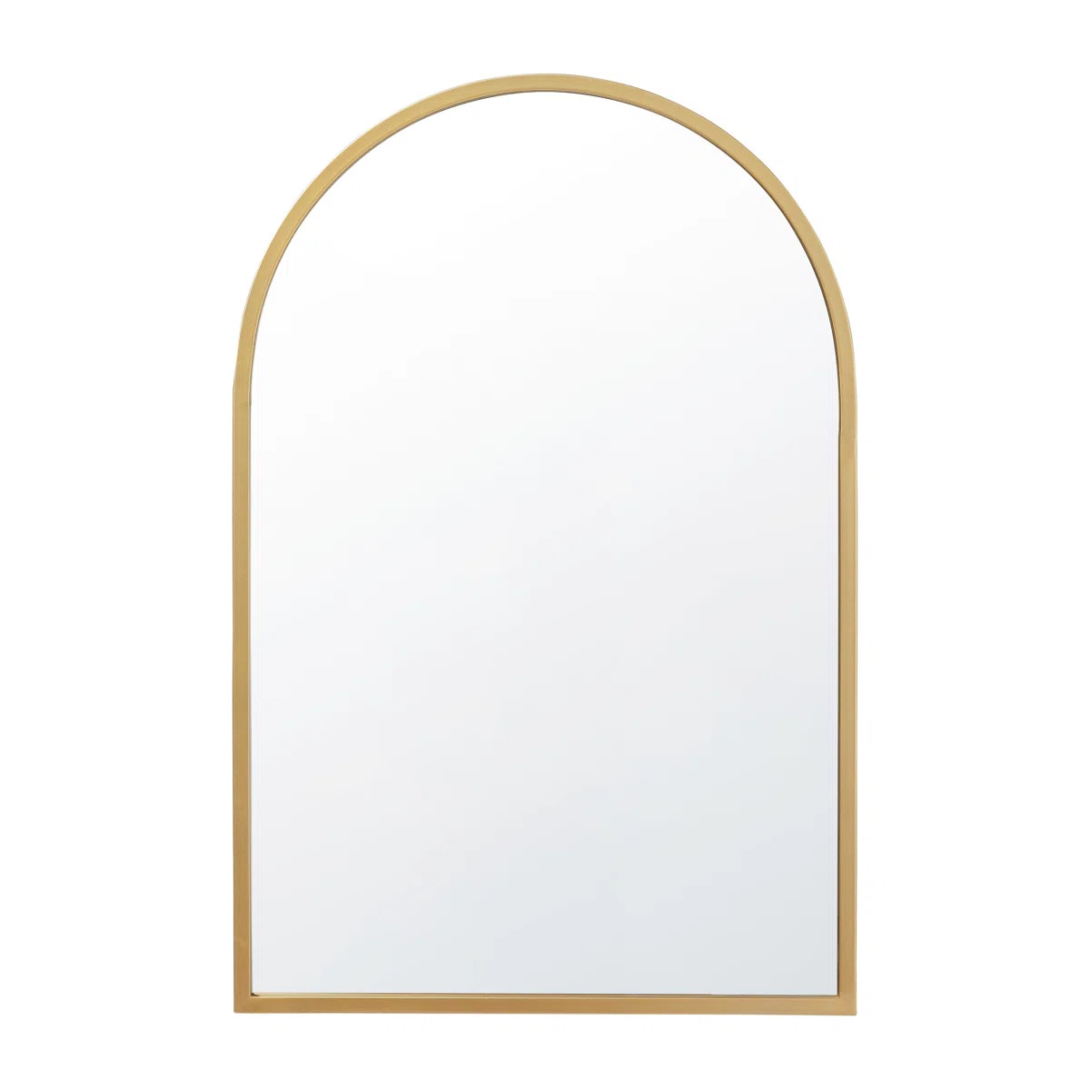 Mila Wall Mount Arched Mirror with Slim Metal Frame | Wayfair North America