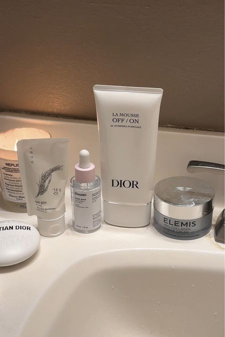 Morning skincare routine. Love the Dior Off On foam cleanser and the Glossier Super pure has been a game changer for my skin. Elemis pro collagen marine cream will always be my go to moisturizer because it’s the best!

#LTKbeauty #LTKfindsunder100