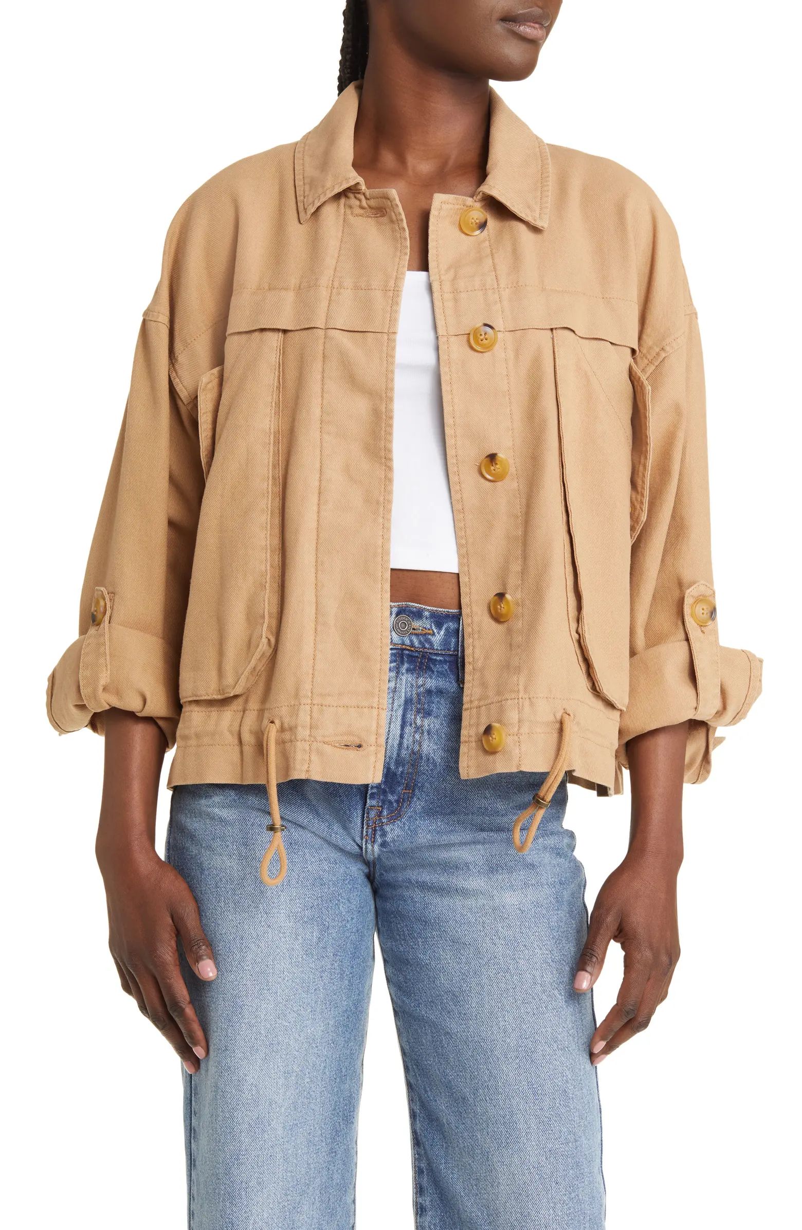 Cotton & Linen Utility Jacket | Nordstrom