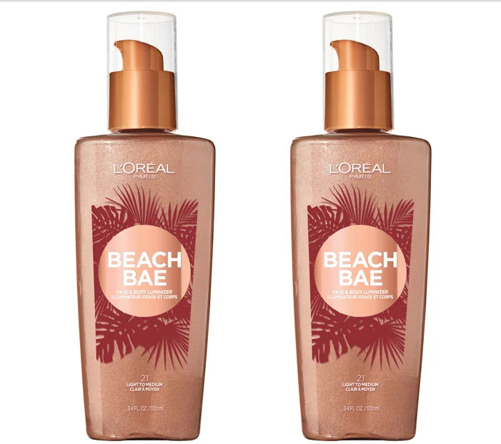 (2 Pack) L'Oreal Paris Makeup Summer Belle Makeup, Beach Bae Face & Body Liquid Luminizer, Light ... | Walmart (US)