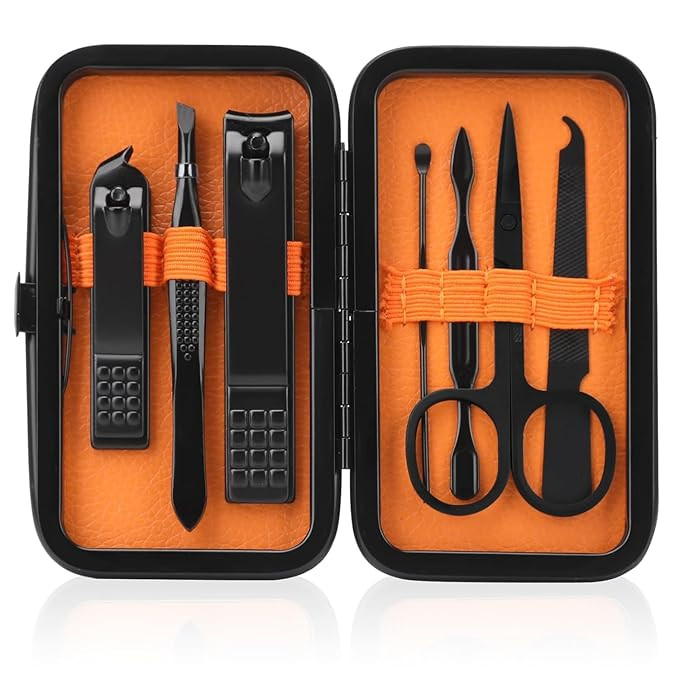 Manicure Set Men Nail Clipper Set Personal Care Nail Grooming Kits Travel Nail Care Set Manicure ... | Amazon (US)