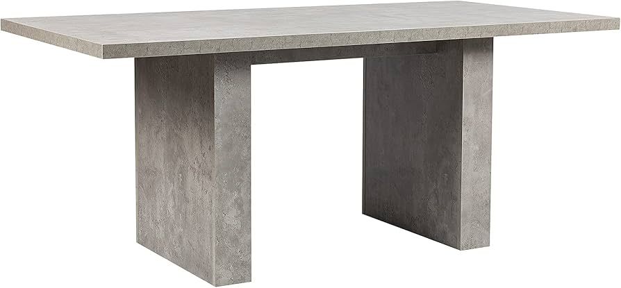 GIA 70" L Double Pedestal Dining Table for 6, Modern Farmhouse Rustic Rectangular Heavy Duty Wood... | Amazon (US)