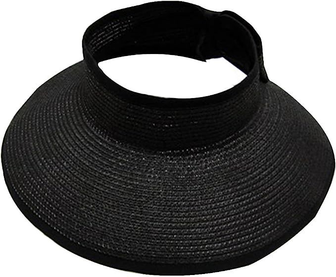 Simplicity Women's UPF 50+ Wide Brim Roll-up Straw Sun Hat Sun Visor | Amazon (US)