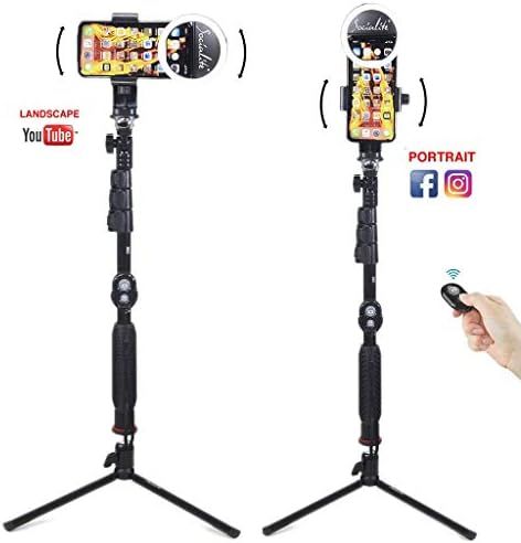Socialite Monopod/Tripod Stand - Dimmable Mini LED Ring Light w/Stand for Photo & Video Creation -Po | Amazon (US)