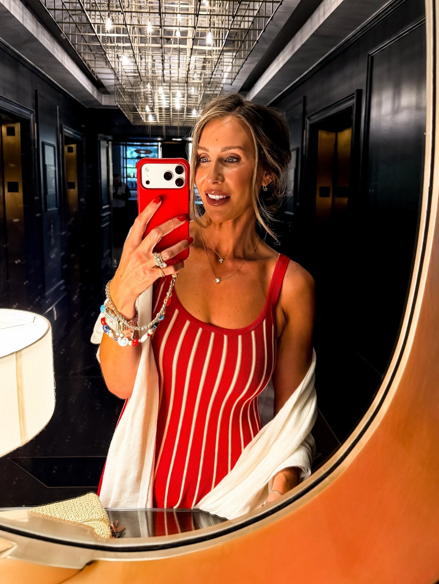 This red striped knit dress is such a flattering summer find! I paired it with a lightweight white wrap for dinner, vacation nights, or any occasion when you want to look a little more elevated without sacrificing comfort. ❤️

red knit dress, striped dress, summer dress, vacation outfit, resort wear, dinner outfit, date night dress, vacation style, midi dress, summer fashion, red dress, themominstyle

#LTKootd #LTKTravel #LTKOver40