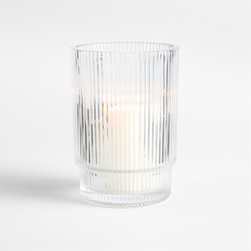 Atwell Medium Clear Hurricane 7" | Crate & Barrel | Crate & Barrel