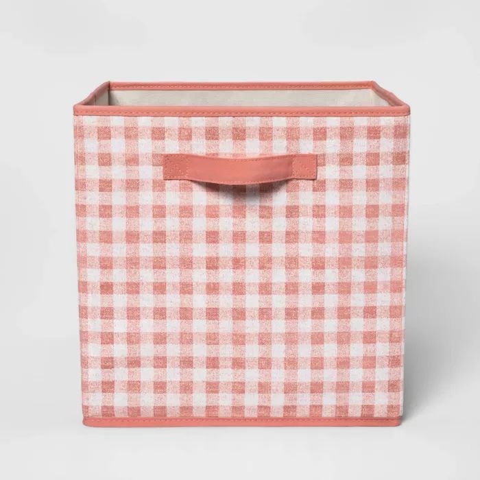 13" Fabric Gingham Storage Bin - Pillowfort™ | Target