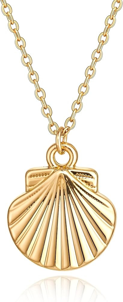 MYEARS Women Gold Necklace Pendant 14K Simple Dainty Chain Everyday Summer Beach Jewelry | Amazon (US)