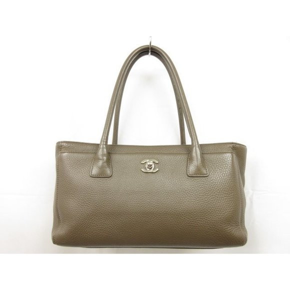 Chanel Executive Leather Tote PM Coco Mark Brown | Poshmark