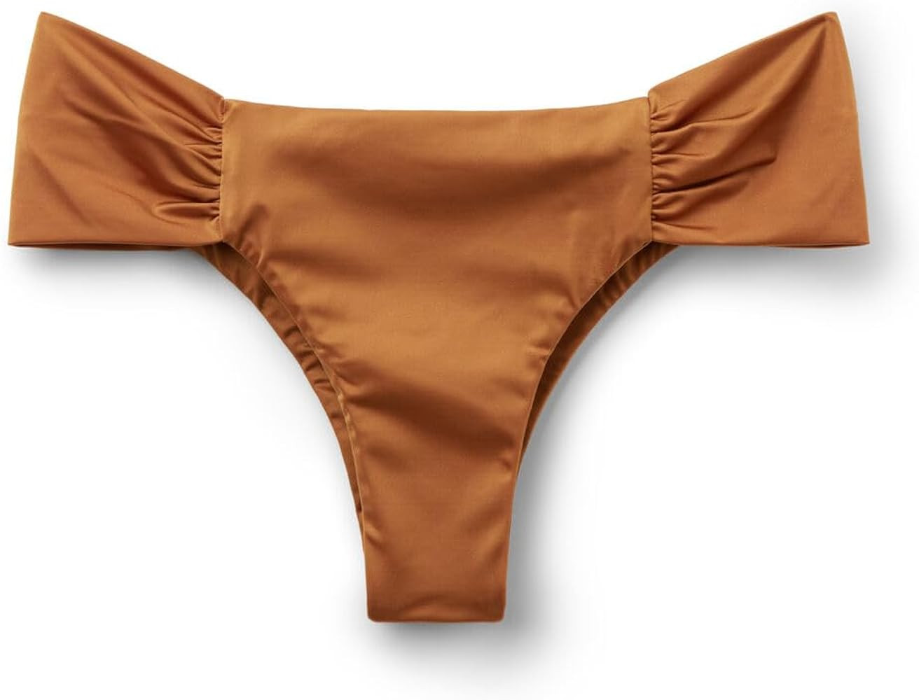 CALZEDONIA Woman's Draped Brazilian Swimsuit Bottom Shiny Satin | Amazon (US)