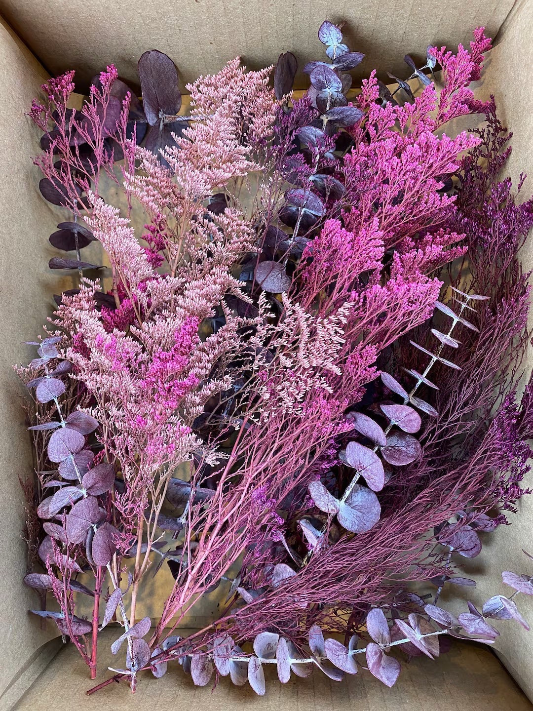 This preserved eucalyptus and caspia craft box is a gorgeous supply for DIY projects and creative styling. Each box includes 2 ounces of mixed stems in rich plum and purple tones, with lengths ranging from 3–9 inches, making every assortment truly one of a kind. Perfect for gift toppers, floral embellishments, wedding details, or home décor projects, these preserved florals add lasting color, texture, and elegance to any handmade creation.

#LTKcrafts #PreservedFlowers #Eucalyptus #Caspia #DIYProjects #FloralSupplies #WeddingDIY #EtsyFinds #CreativeInspo

#LTKWedding #LTKHome #LTKSeasonal