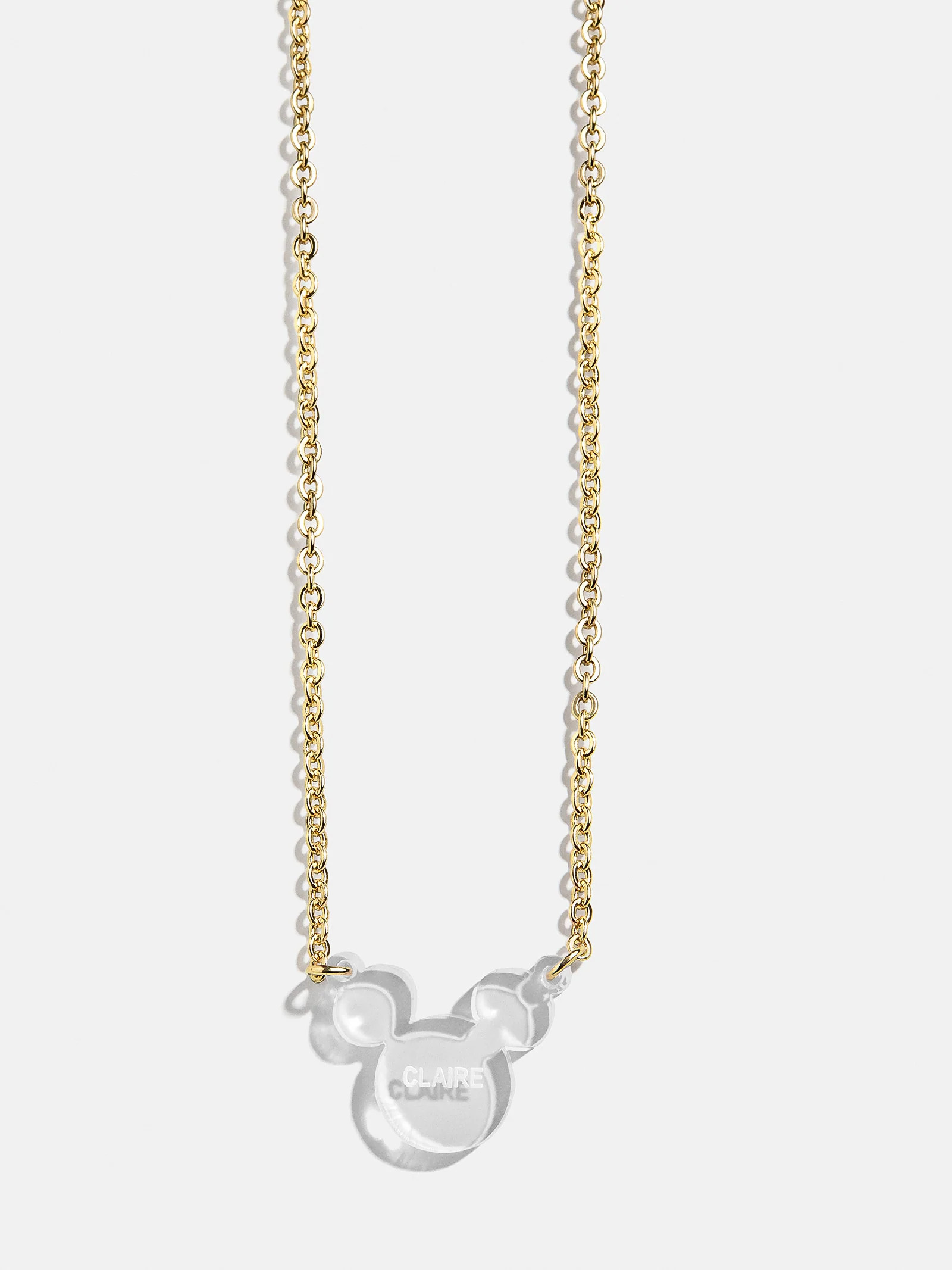 Disney Mickey Mouse Acrylic Custom Necklace - Clear | BaubleBar