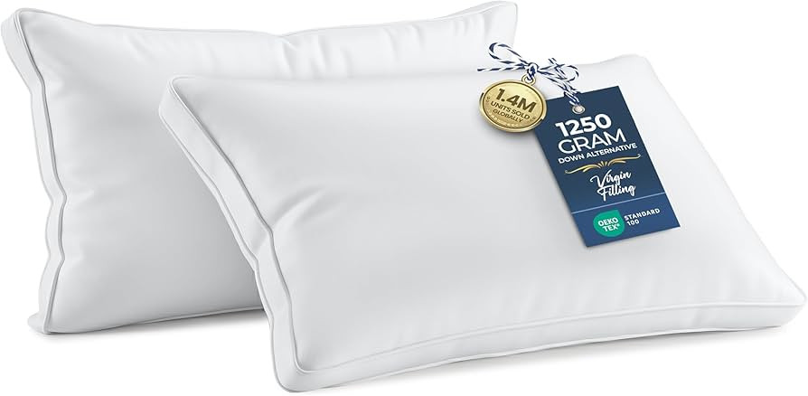 Utopia Bedding Bed Pillows for Sleeping King Size (White), Set of 2, Soft & Fluffy Pillow with Do... | Amazon (US)