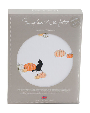 Cotton Pumpkin Cat Sheet Set | TJ Maxx