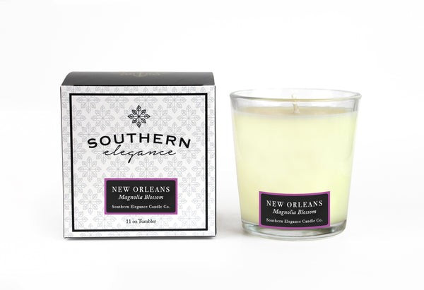 Tumbler: New Orleans (Magnolia Blossom) Scented Candle | Southern Elegance Candle Company