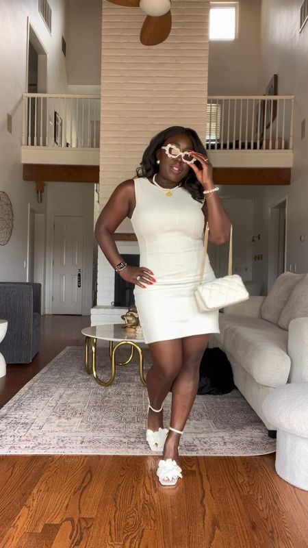 Living for this white monochrome moment!! Denim dress is from Amazon! Styled it with Target heels, white cushion purse, Target sunglasses and pearl jewelry!

#LTKmidsize #LTKstyletip #LTKVideo