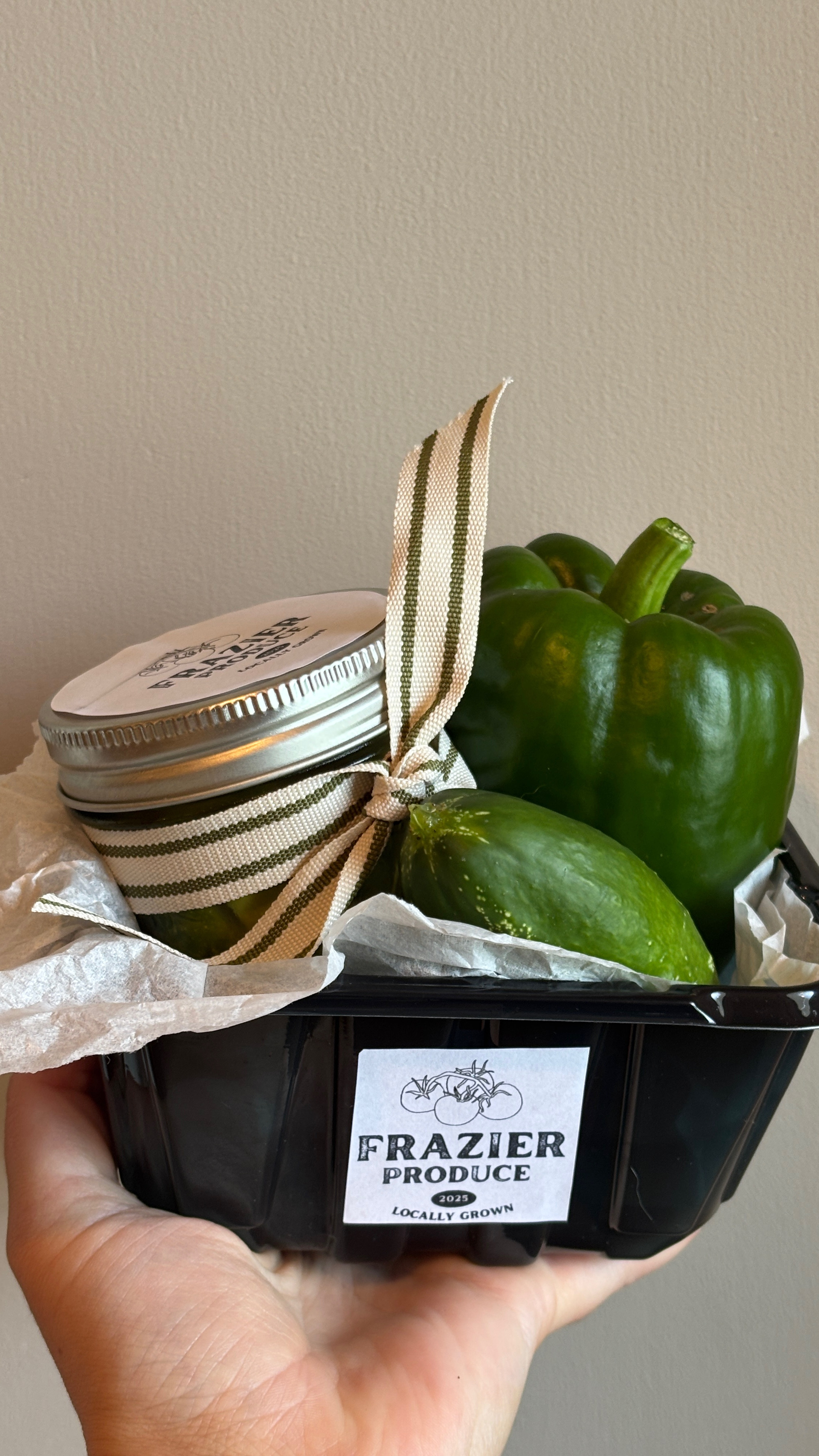 Homemade pickles + garden produce = the easiest summer neighbor gift. Linked the jars. #LTKHome #DIYGiftBasket #SummerGifting #HomemadePickles #GardenToTable #NeighborGift #SimpleLiving #MinimalGifting #LTKDIY