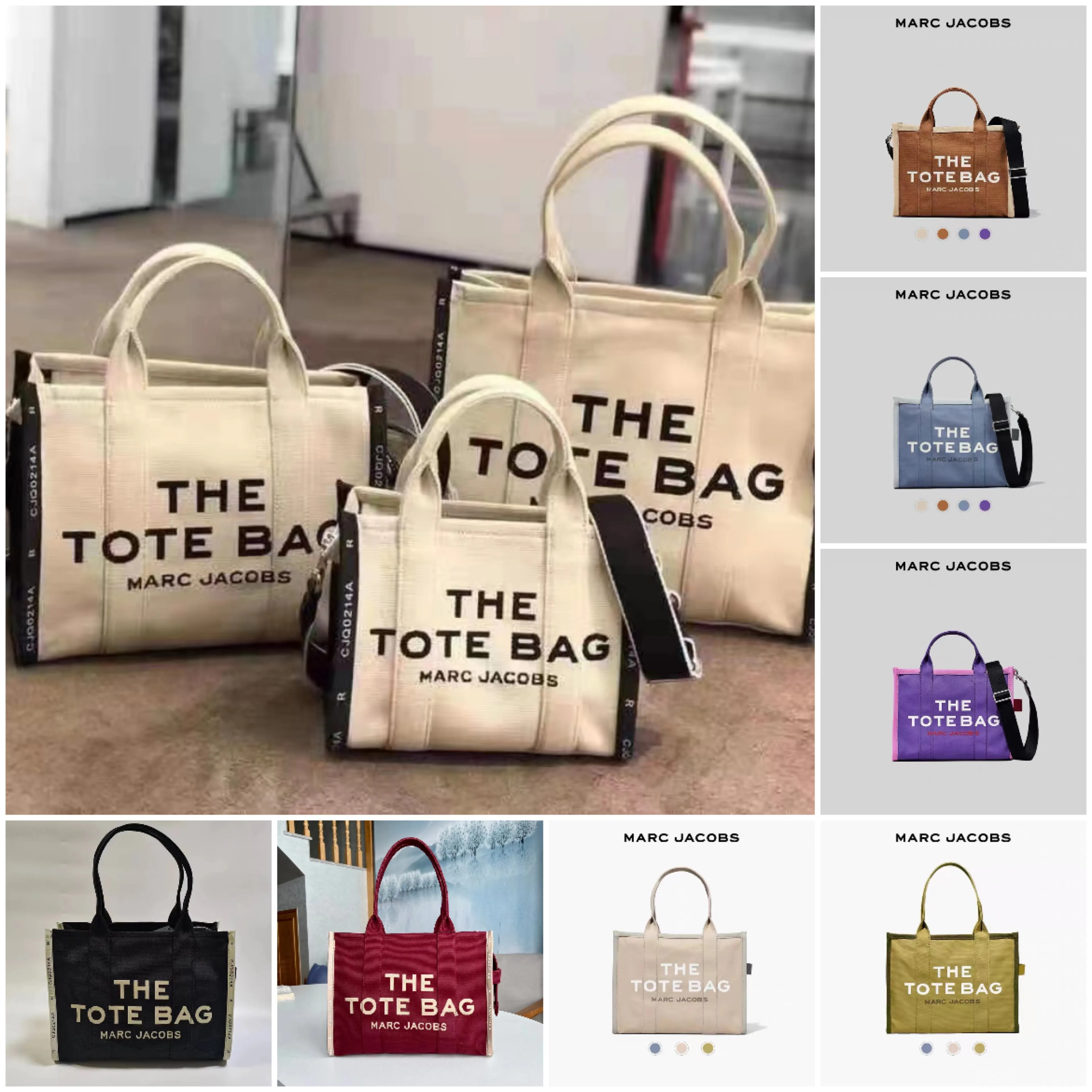 Dupe Marc Jacobs Tote Bags 26cm 33cm 42cm GRAFFITI Design Hopper Shoulder Bag Canvas Handbags B00... | DHGate