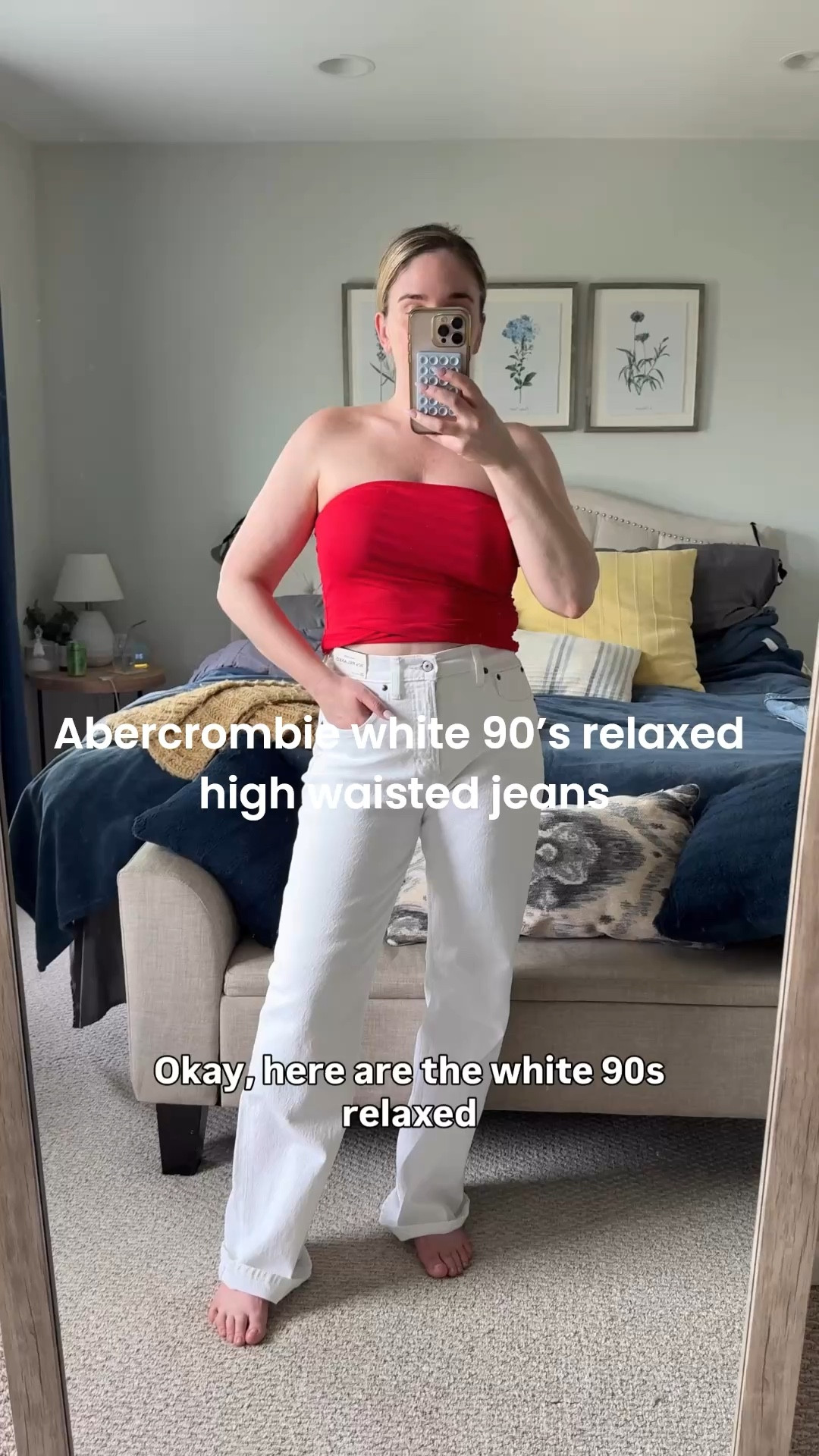 @abercrombie white 90s relaxed high waisted jeans, very comfortable  

#LTKSeasonal #LTKmomlife #LTKOver40