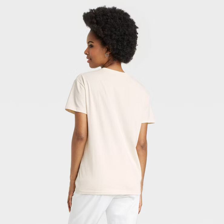 Women's The Rolling Stones Americana Short Sleeve Graphic T-Shirt - Beige | Target