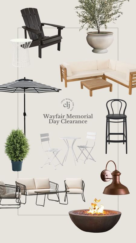All my outdoor picks from Wayfair’s Memorial Day Clearance! The perfect time to buy outdoor furniture—the prices are so good! I just got those outdoor bar stools for our backyard. 😍 

#LTKhome #LTKSeasonal #LTKsalealert