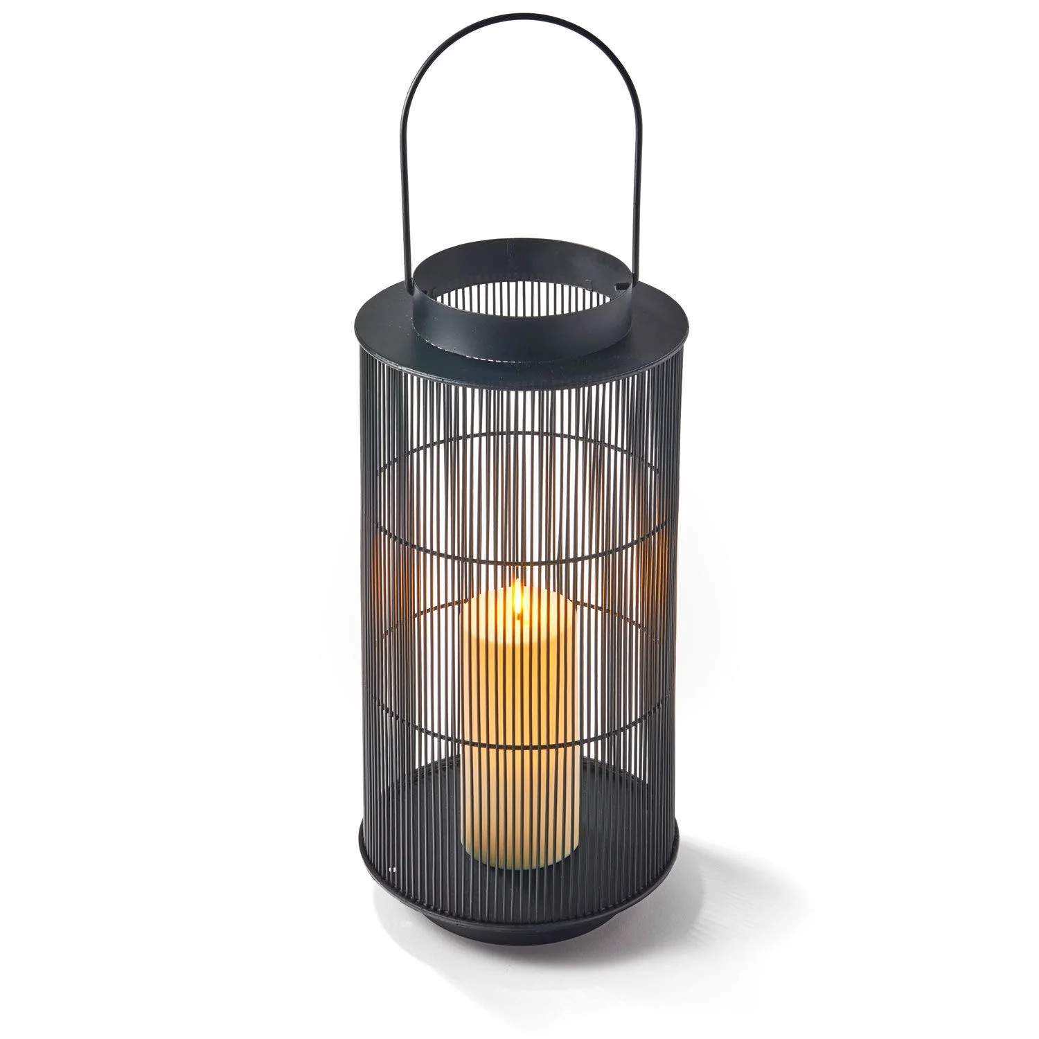 LampLust Powder Coated Matte Black Metal/Resin Party Outdoor Candle Holder | Walmart (US)