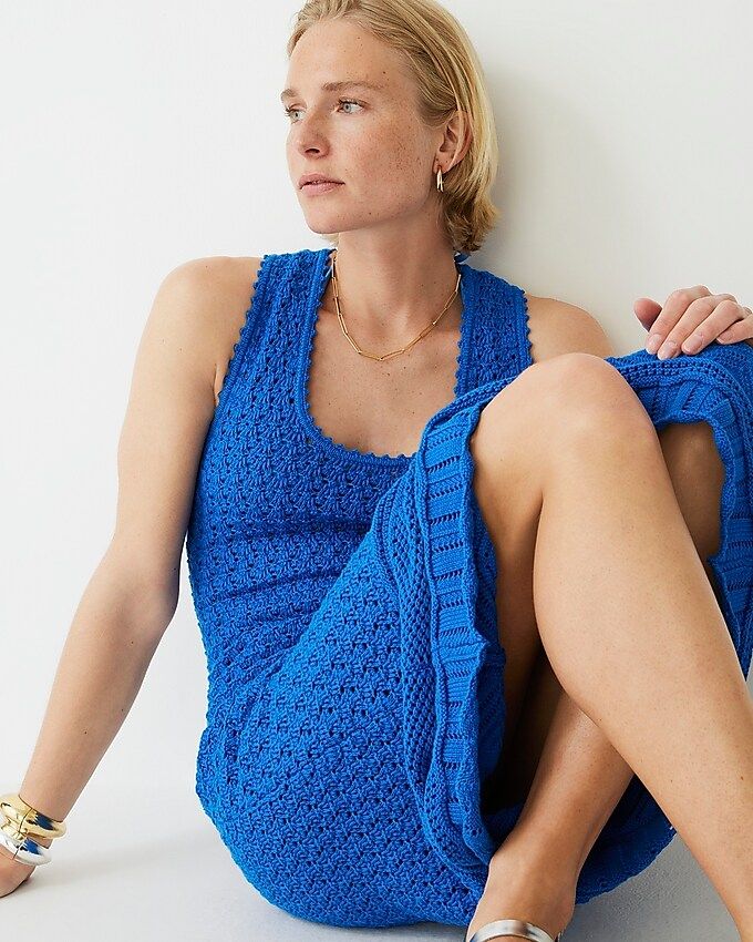 Limited-edition crochet maxi sweater-dress | J.Crew US