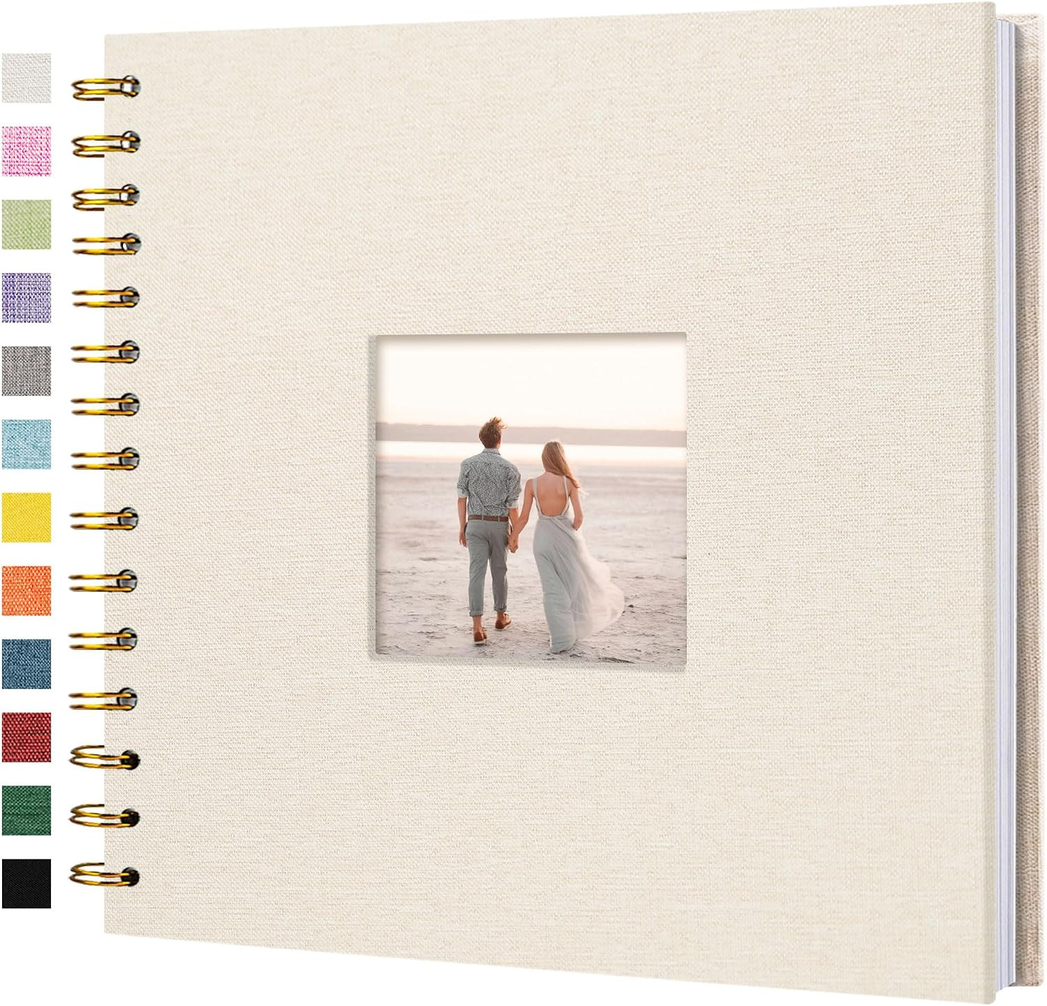 8"x8" Scrapbook Photo Album Linen Cover 20 Sheets 40 Pages White Paper | Amazon (US)