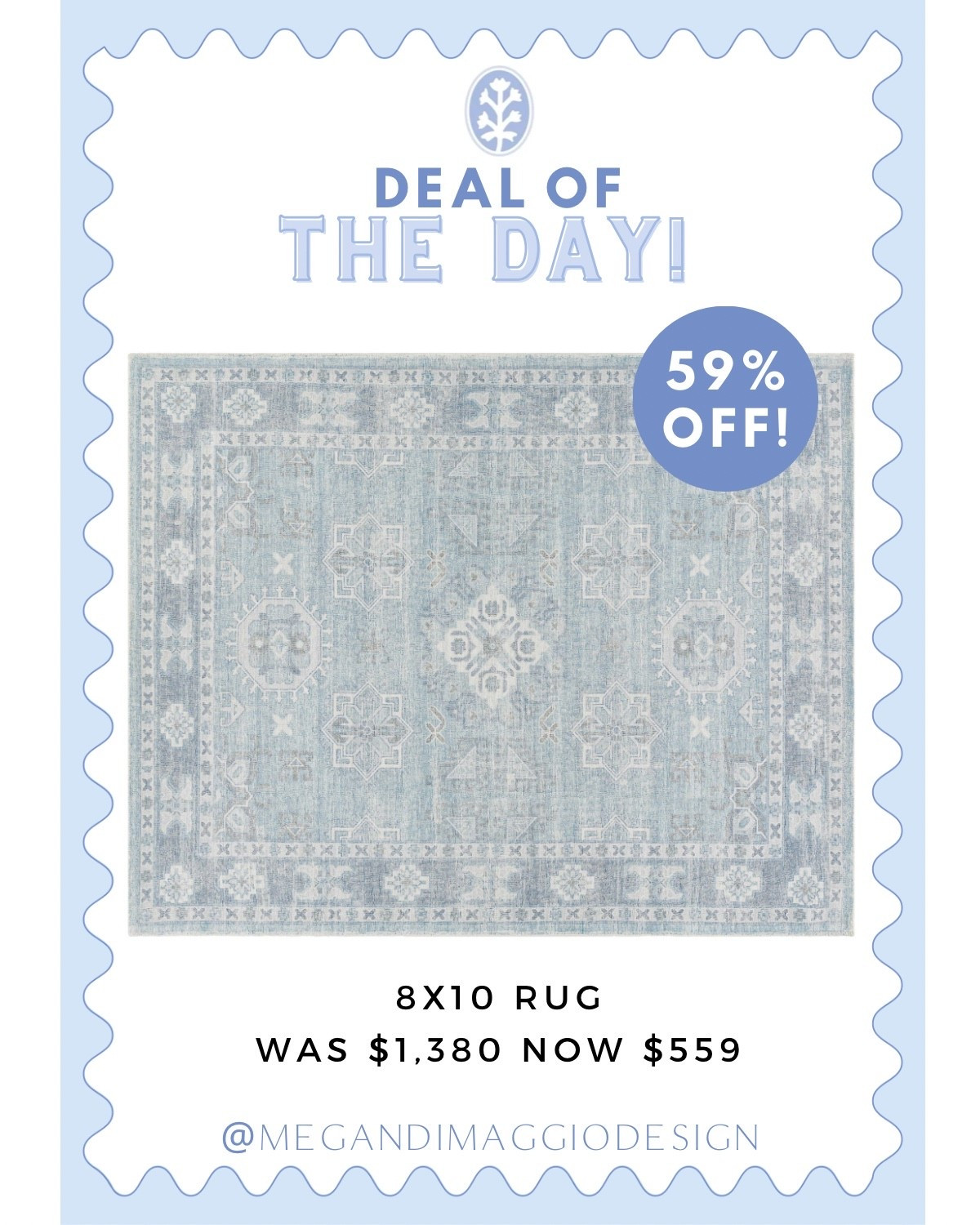 Amazing deal on this gorgeous blue traditional wool-blend rug!! Looks soo expensive but I found it for 59% OFF making it just $559 for an 8x10!! Perfect for a family room, living room, or bedroom!!

#LTKSaleAlert #LTKHome