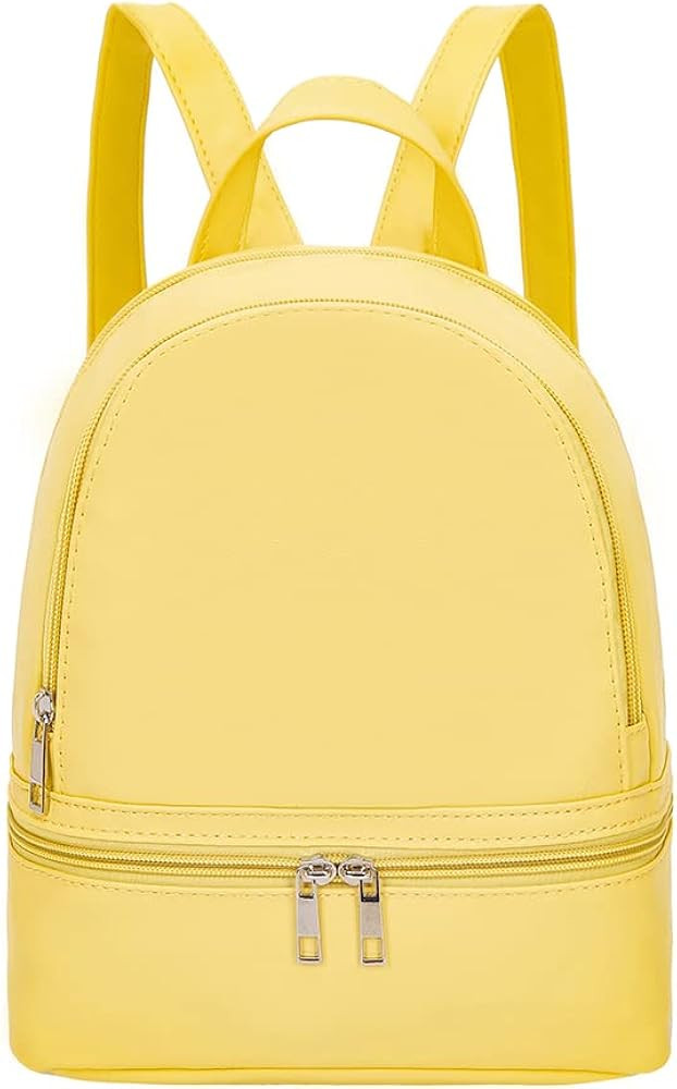 YiXiamo Cute Fashion Mini Backpack Leather for Women (yellow1) | Amazon (US)