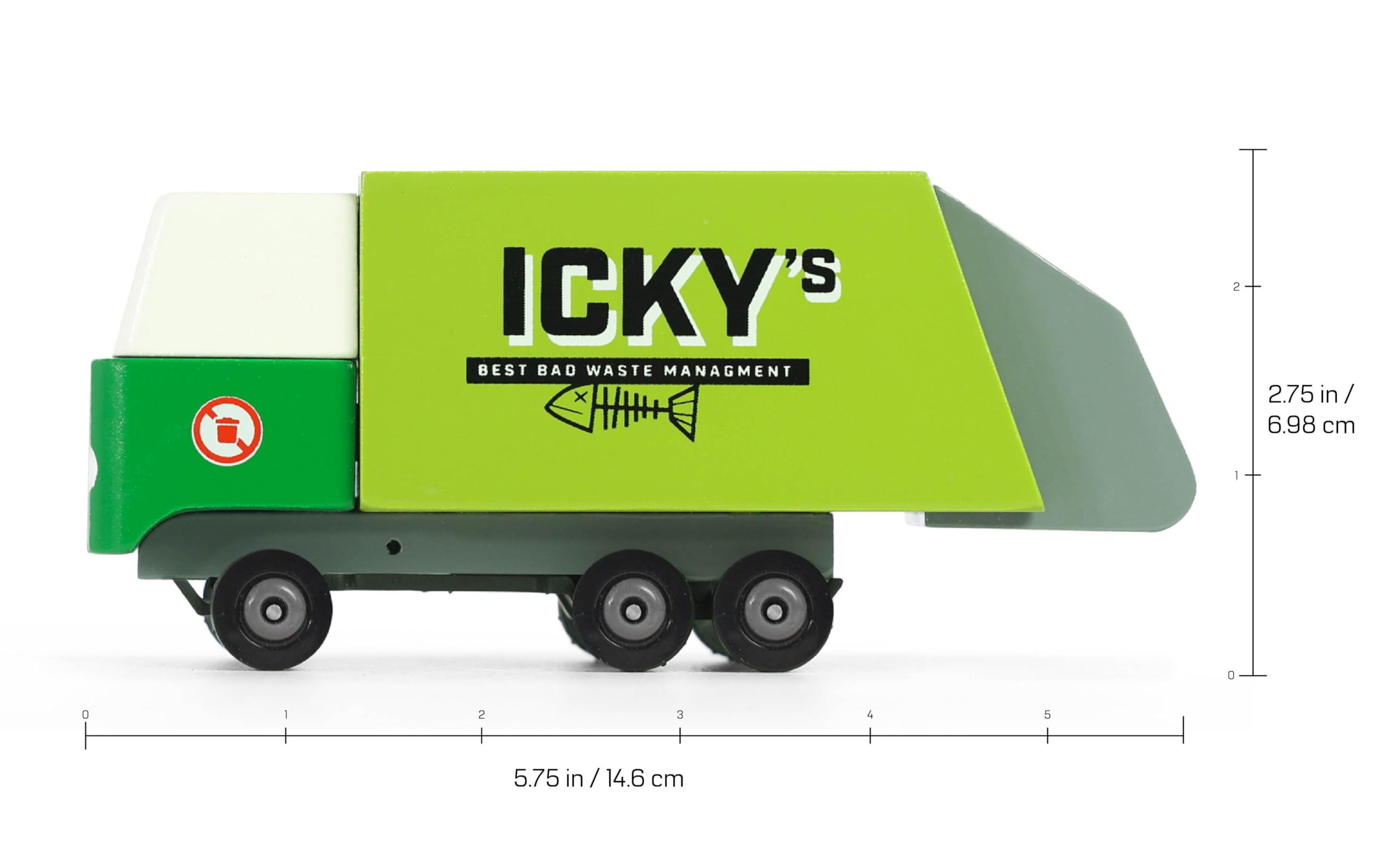 CANDYCAR® Wooden Diecast Collection - Garbage Truck, Premium Handcrafted Beech Wood Toy Car | Amazon (US)