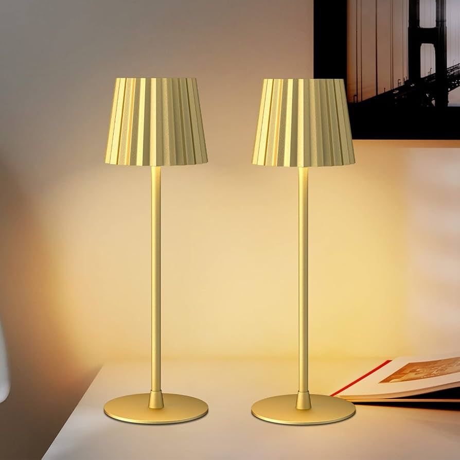 FUNTAPHANTA Rechargeable Cordless Table Lamp, 3000K Dimmable Battery Powered Lamp, IP54 Waterproo... | Amazon (US)
