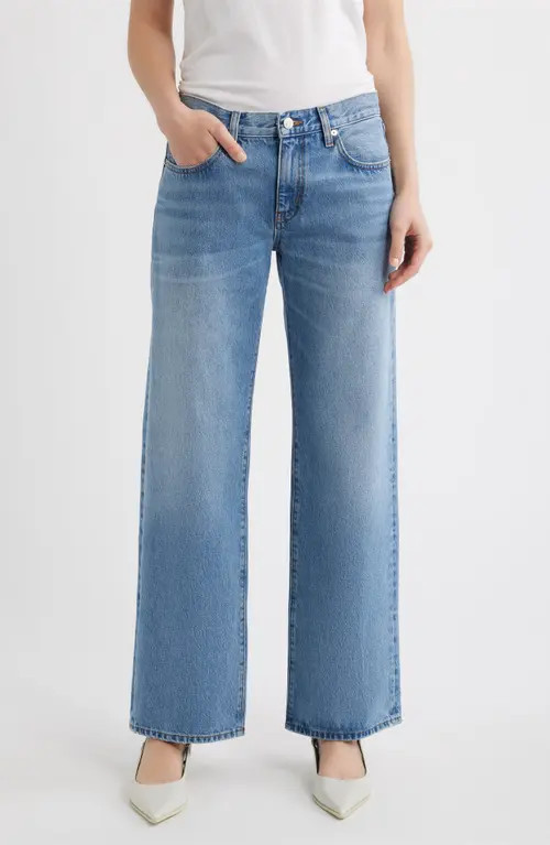 FRAME The Saturday Low Rise Relaxed Straight Leg Jeans in Static at Nordstrom, Size 26 | Nordstrom