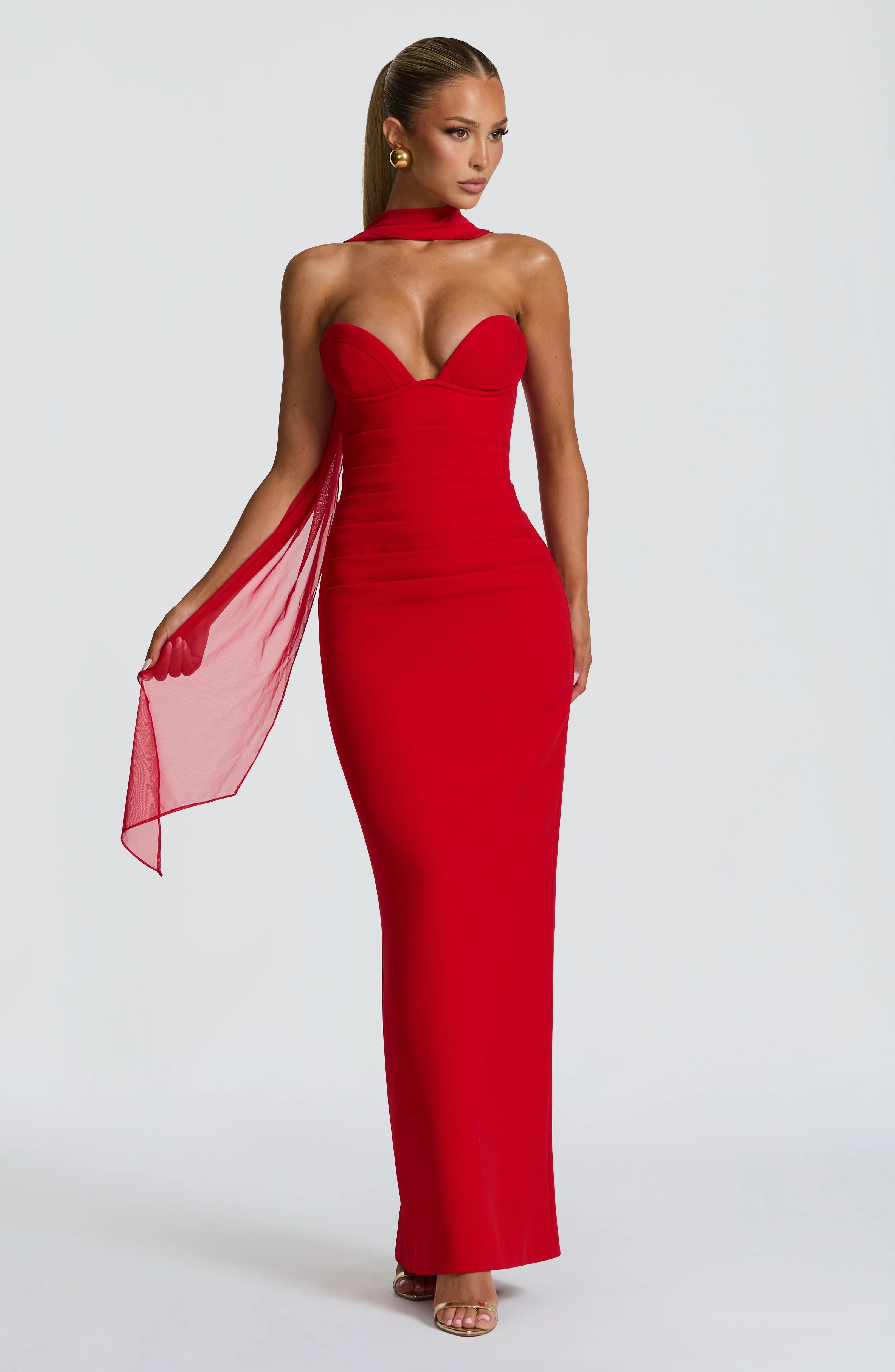 Lindsey Maxi Dress - Red | Babyboo (global)