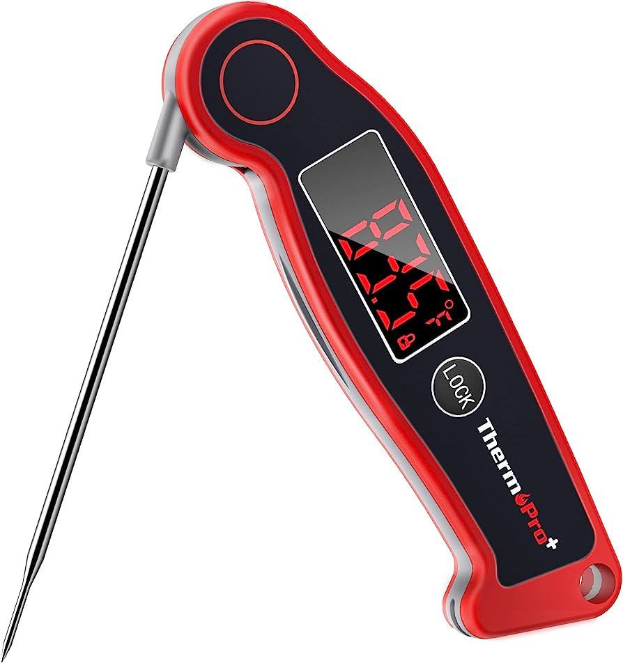 ThermoPro TP19 Waterproof Digital Meat Thermometer for Grilling with Ambidextrous Backlit & Therm... | Amazon (US)