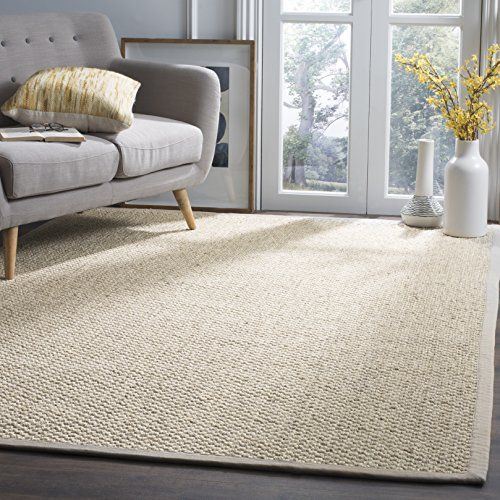 Safavieh Natural Fiber Collection NF525C Premium Sisal Area Rug, 8' x 11', Marble | Amazon (US)